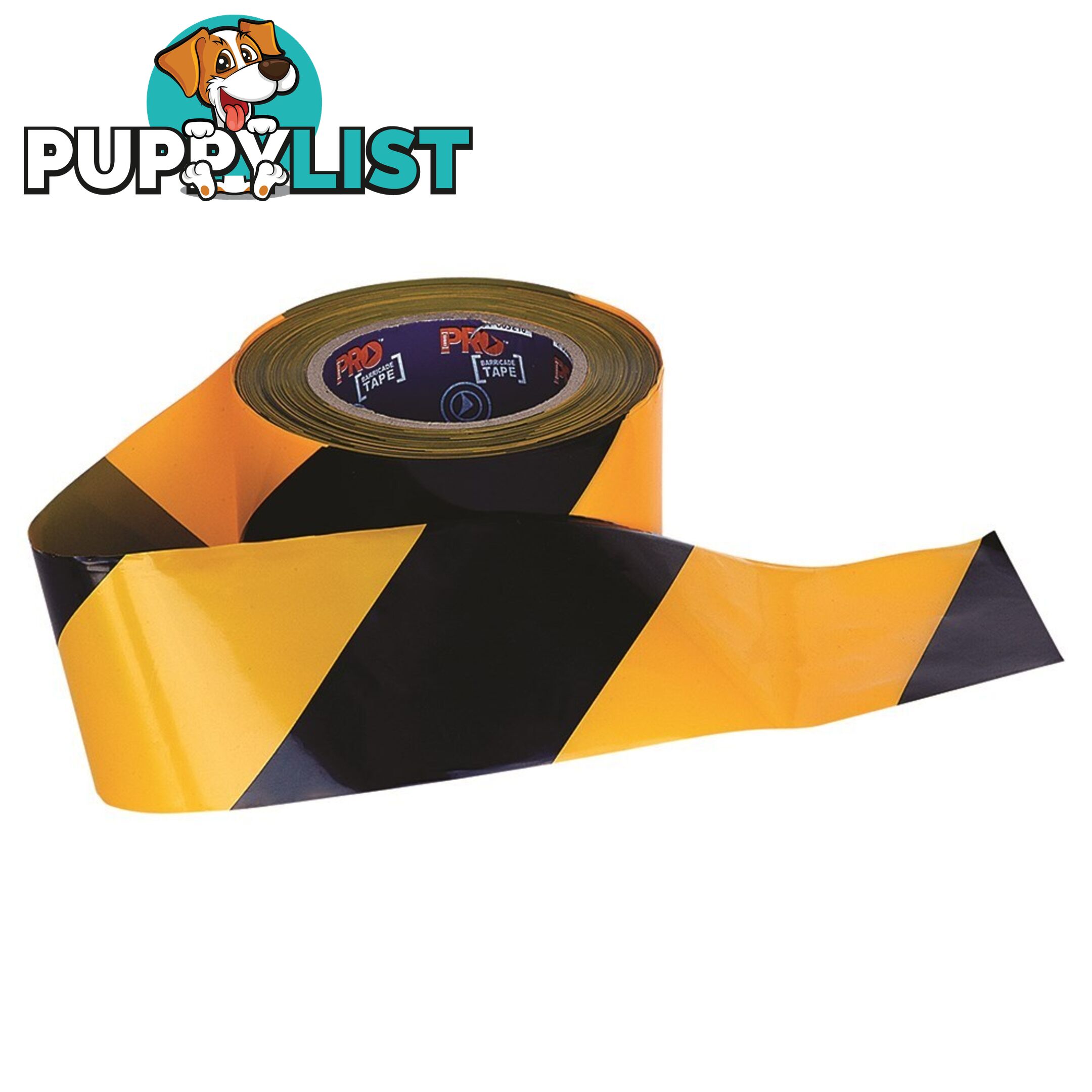 Barricade Tape Yellow/Black 100M x 75 MM Prochoice YB10075