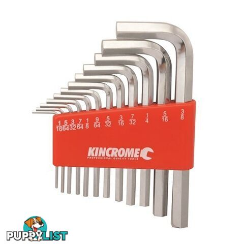 Hex Key Set 12 Piece Imperial Kincrome K5110