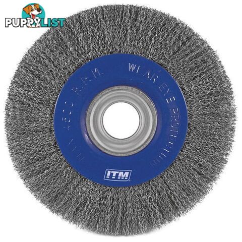 Crimp Wire Wheel Brush Stainless Steel 150mm X 25mm Multi Bore ITM TM7012-416