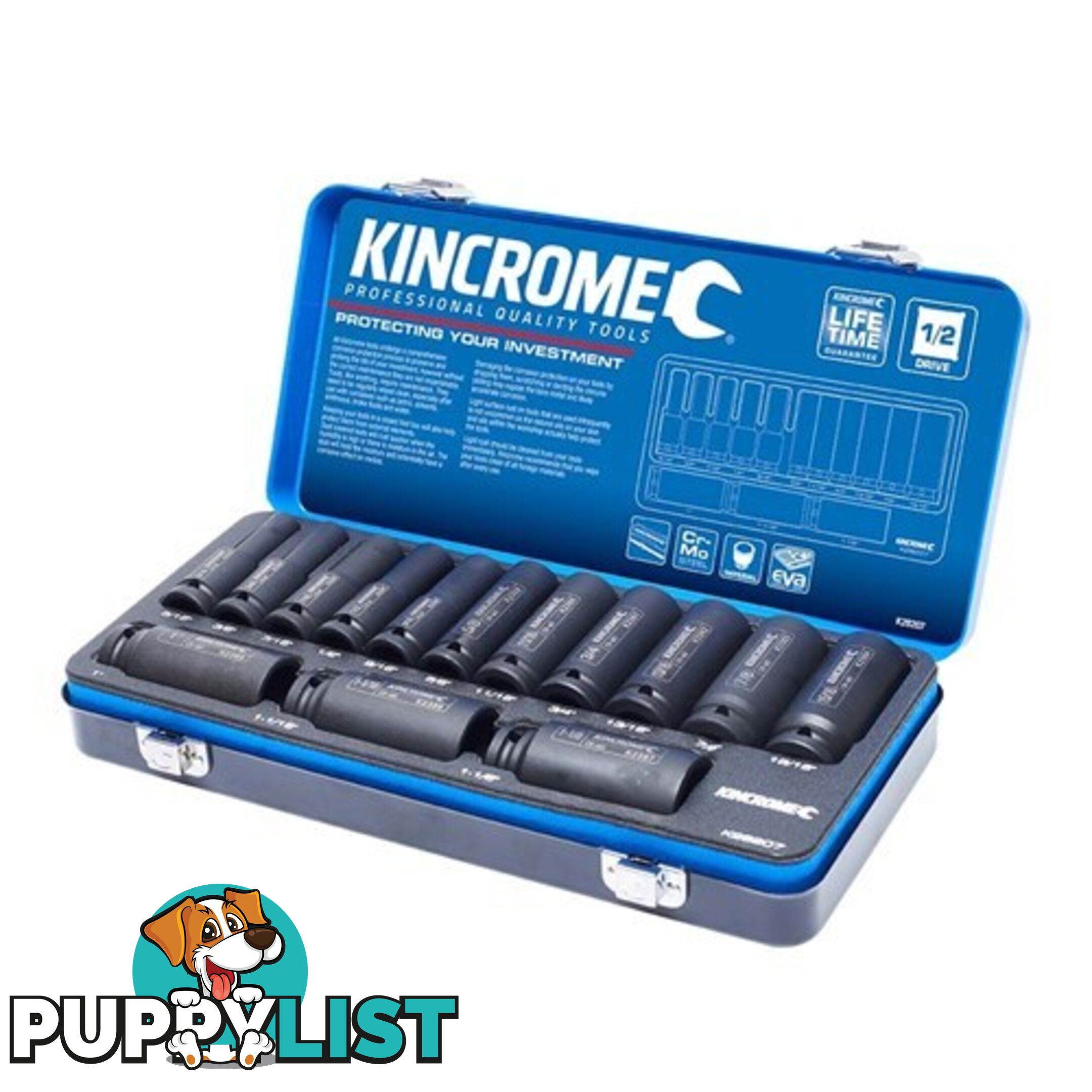 Deep Impact Socket Set 14 Piece 1/2" Drive - Imperial Kincrome K28207