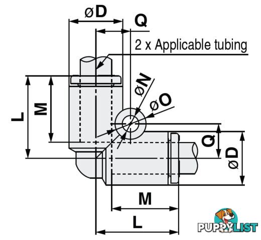 4mm ELBOWS KQ2L04-00A1 union