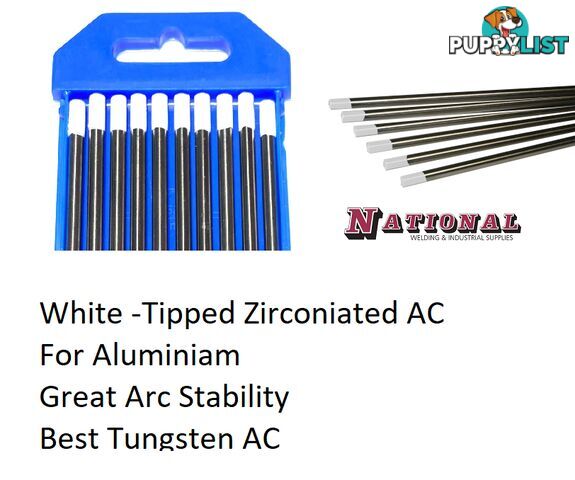 1.6mm 0.8% Zirconiated Tig Tungsten Electrode Pack of 10 T16Z