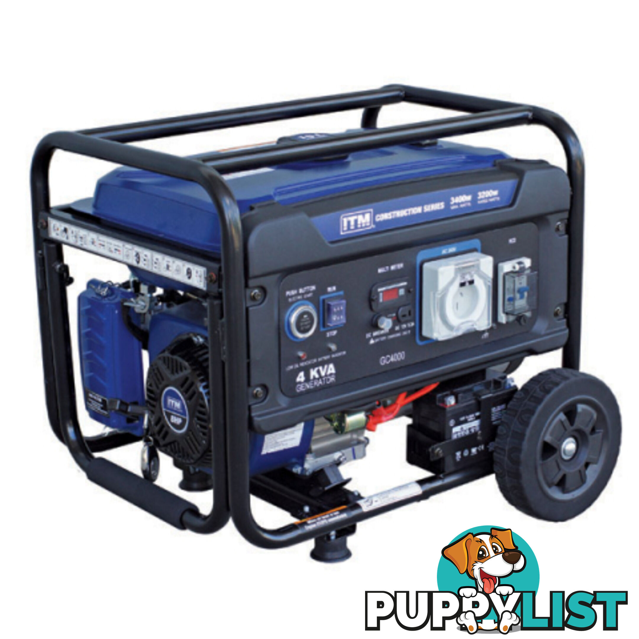 Construction Series Petrol Generator 4KVA 3400W ITM TM520-3400