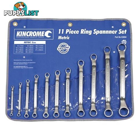 Ring Spanner Set 11 Piece Kincrome K3050