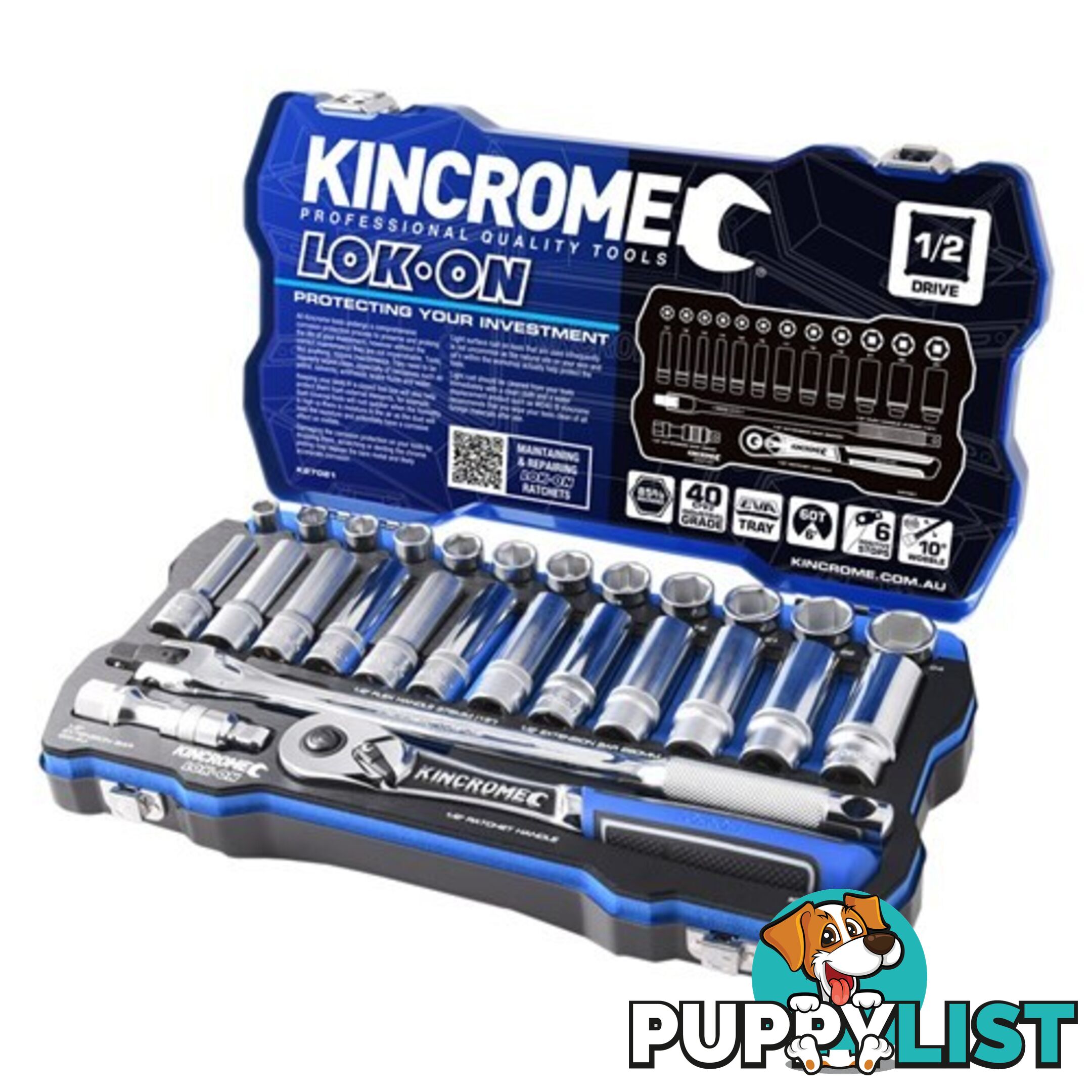 Socket Set 28 Piece 1/2" Drive Metric Kincrome K27021