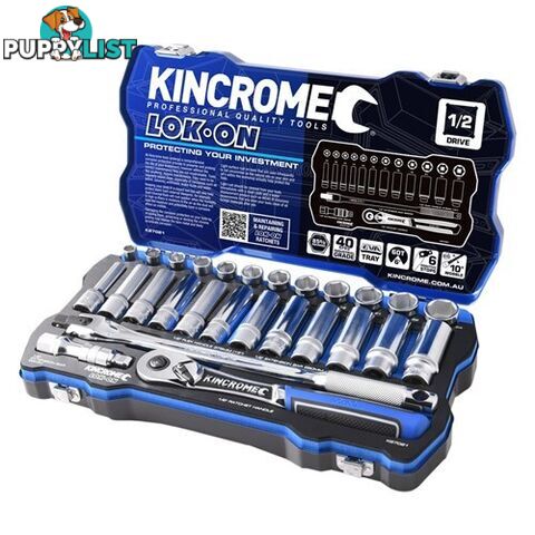 Socket Set 28 Piece 1/2" Drive Metric Kincrome K27021