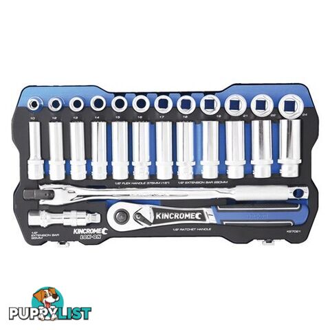 Socket Set 28 Piece 1/2" Drive Metric Kincrome K27021