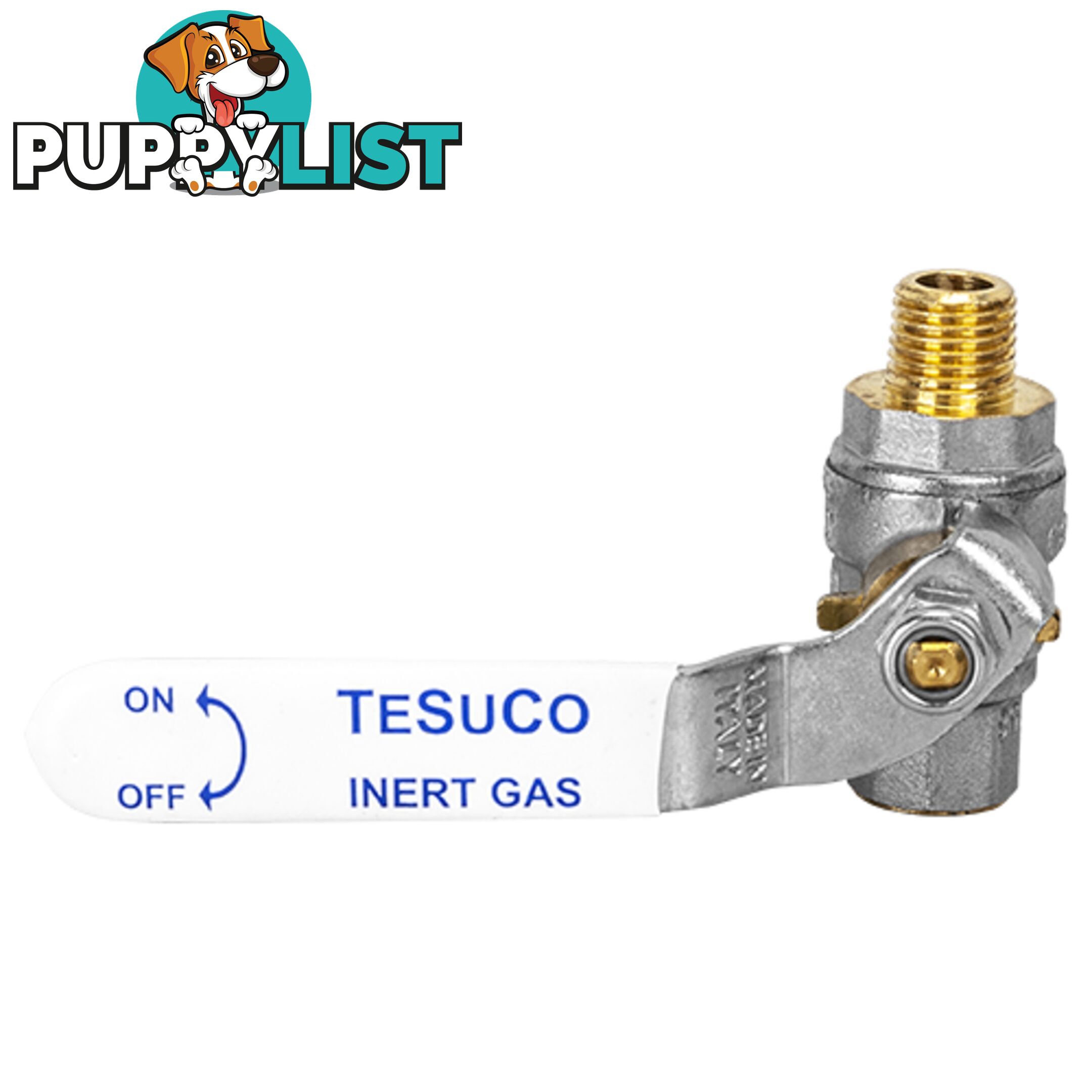 Ball Valve Inert Gas 1/4BSPT M to 1/4 BSPT F Blue Tesuco W-SB125IG