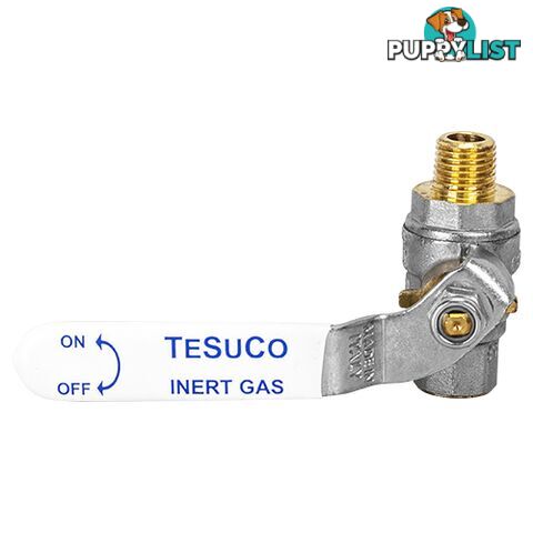 Ball Valve Inert Gas 1/4BSPT M to 1/4 BSPT F Blue Tesuco W-SB125IG