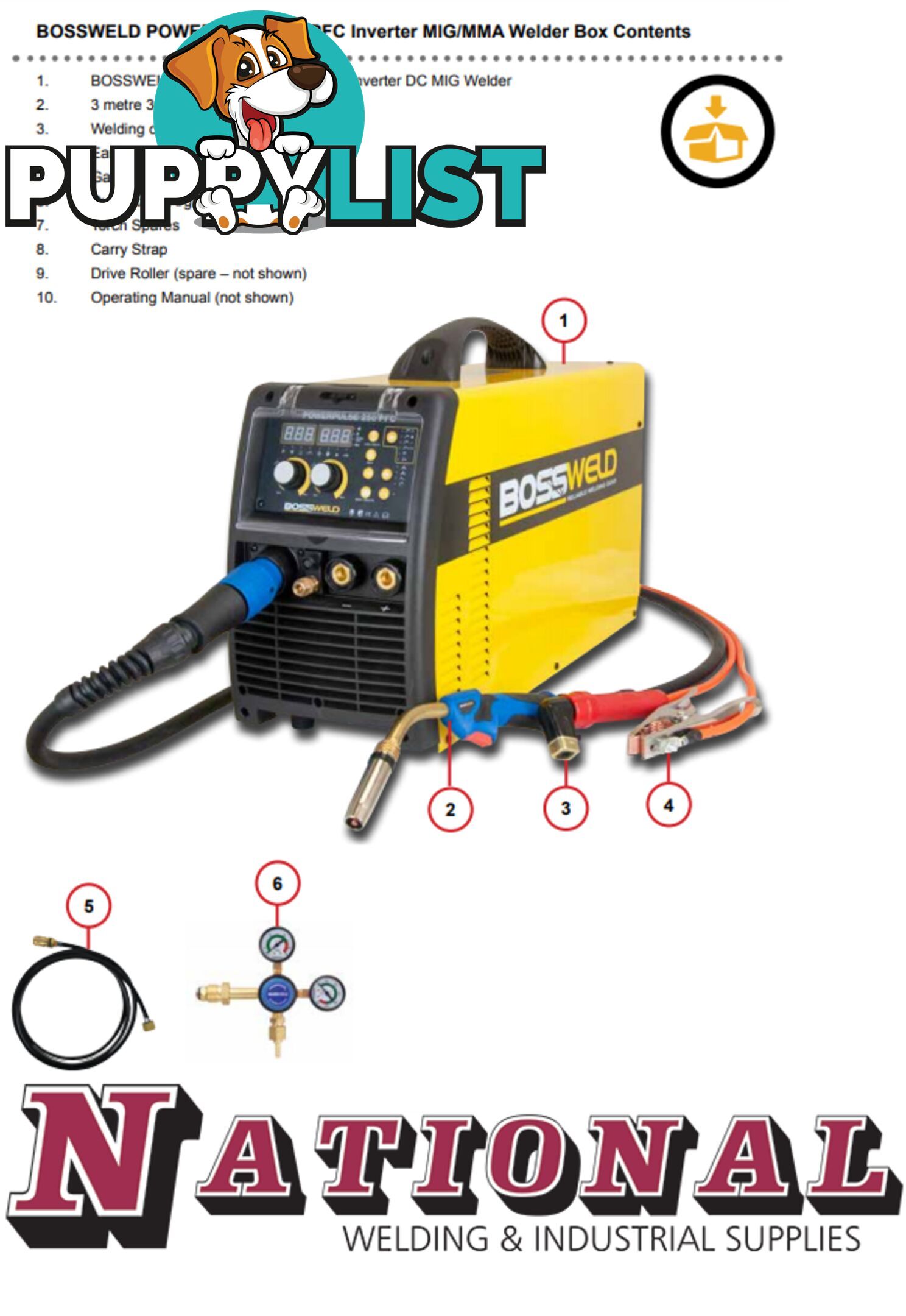 Double Pulse Mig Welder Powerpulse 250 PFC Bossweld 660250