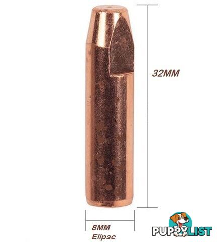 1589 Contact tip Long Elliptical Bernard style 200/300 amp