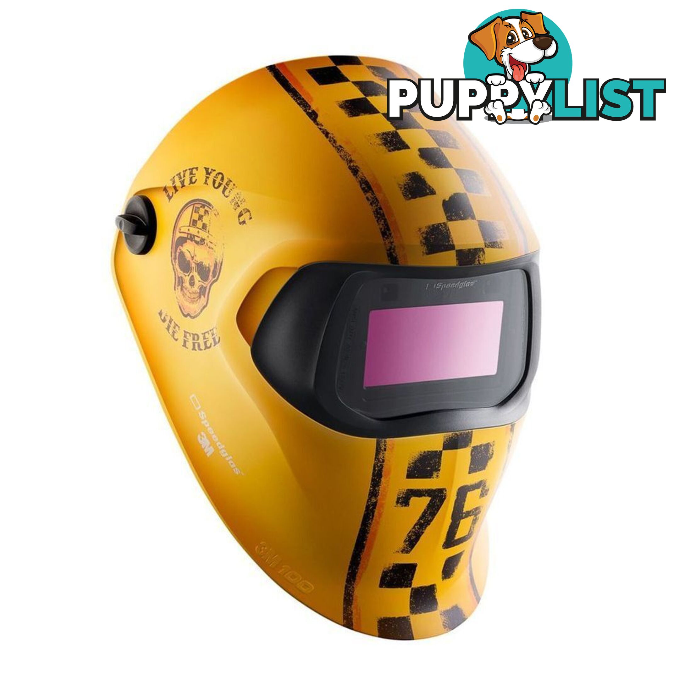 3M Speedglas 100 Series Graphic Auto Darkening Welding Helmet Motor 752920
