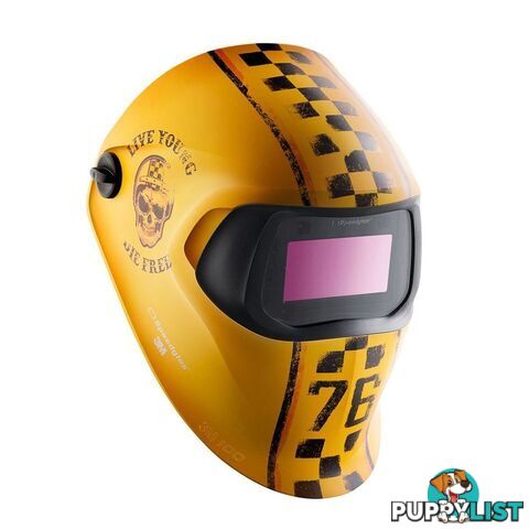 3M Speedglas 100 Series Graphic Auto Darkening Welding Helmet Motor 752920