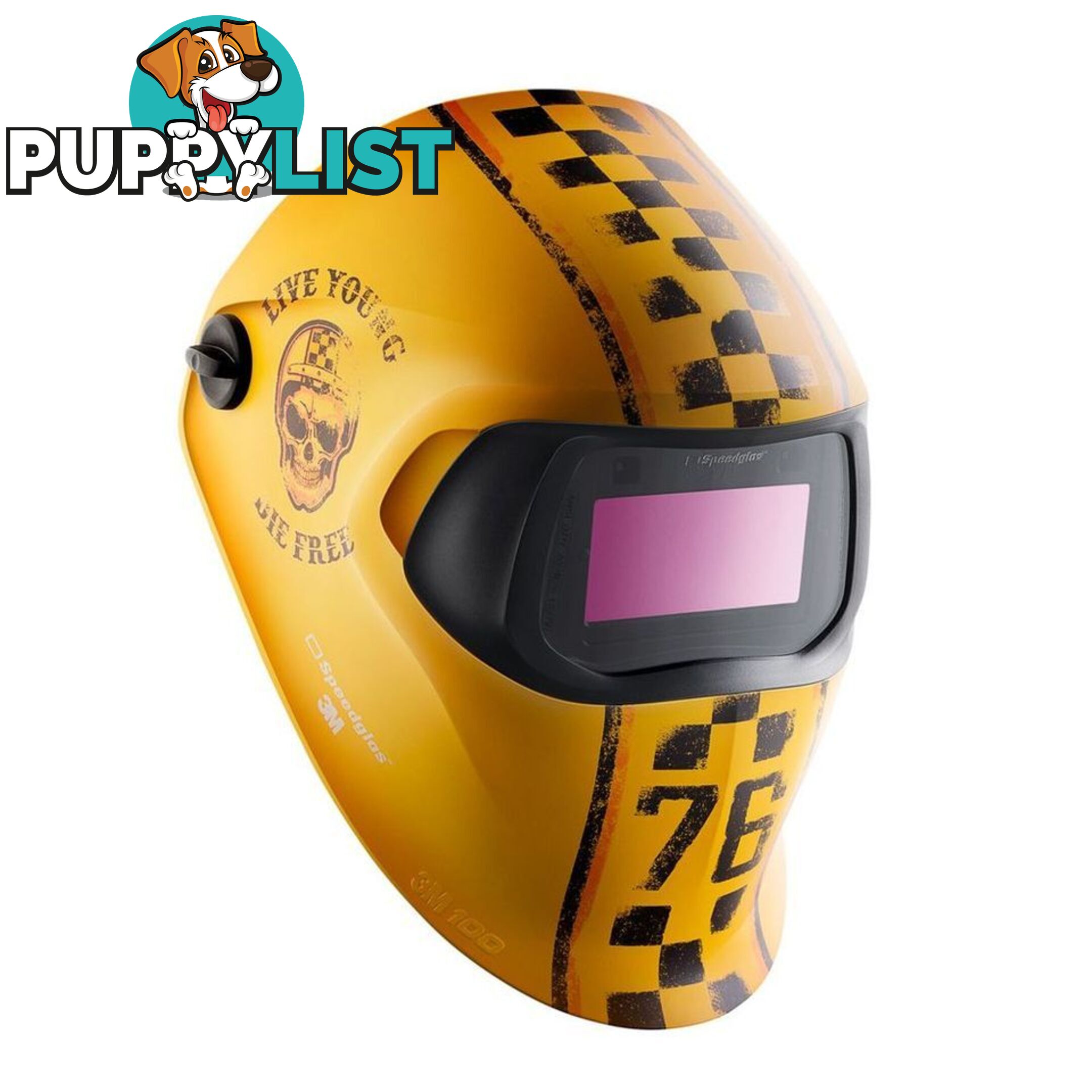 3M Speedglas 100 Series Graphic Auto Darkening Welding Helmet Motor 752920