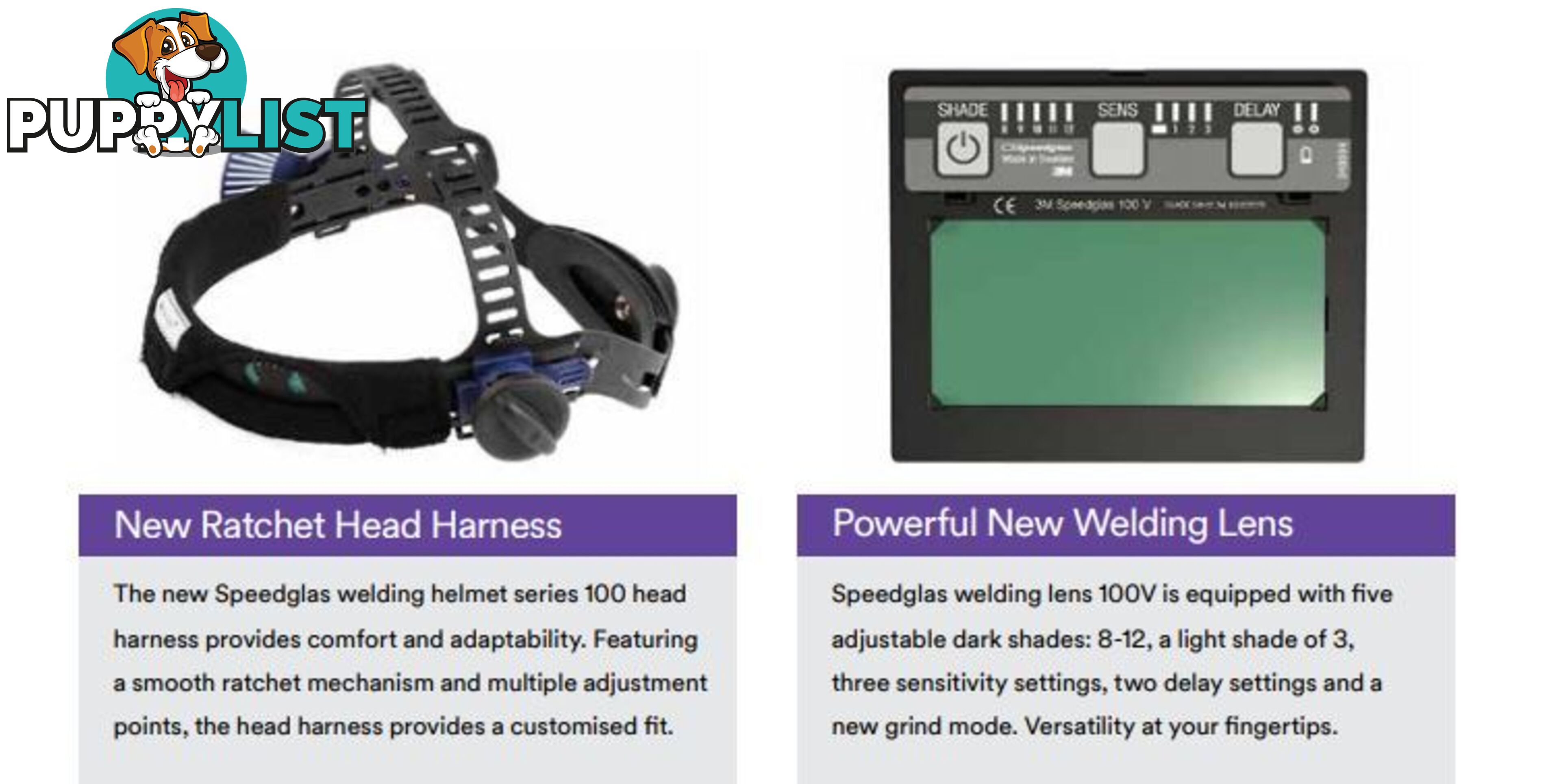 3M Speedglas 100 Series Graphic Auto Darkening Welding Helmet Motor 752920