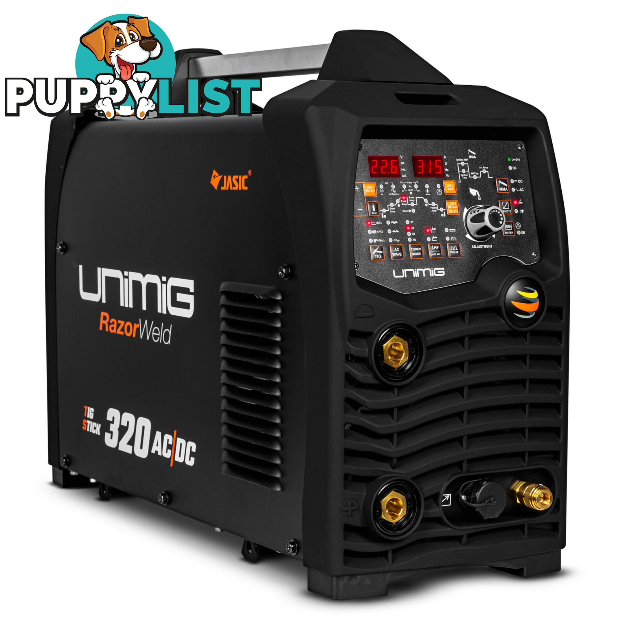 Unimig TIG 320 Amps AC/DC Razor TIG Welder KUMJRRW320AC/DC