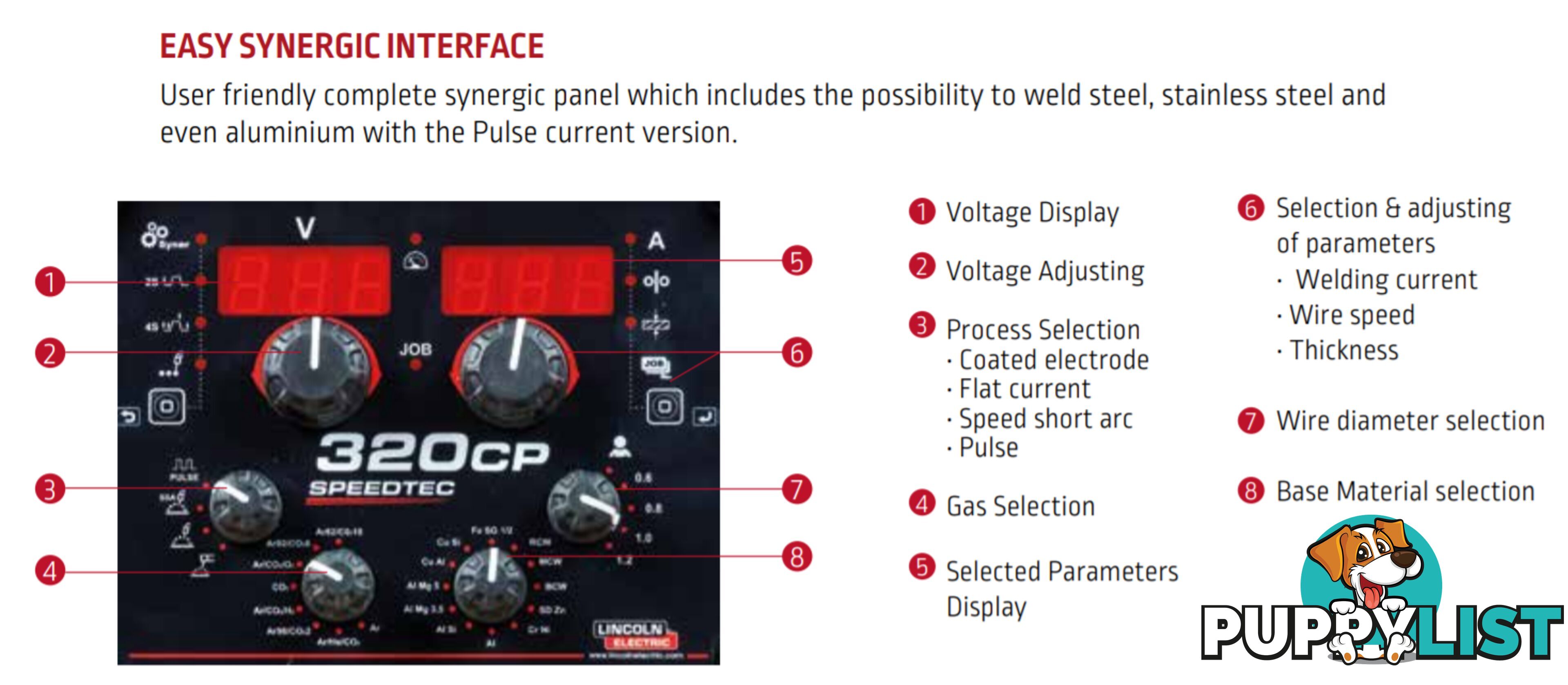 Speedtec 320CP Multi-Process Inverter Pulse Mode Lincoln K14168-2