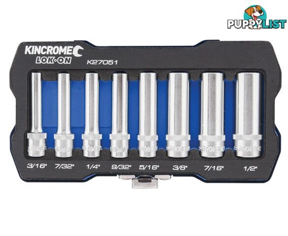 1/4 Drive Socket Set 8 Piece Deep Imperial Kincrome K27051