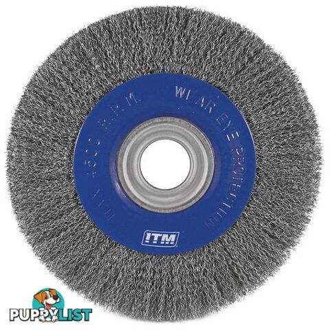 Crimp Wire Wheel Brush Steel 150mm X 25mm Multi Bore ITM TM7012-151