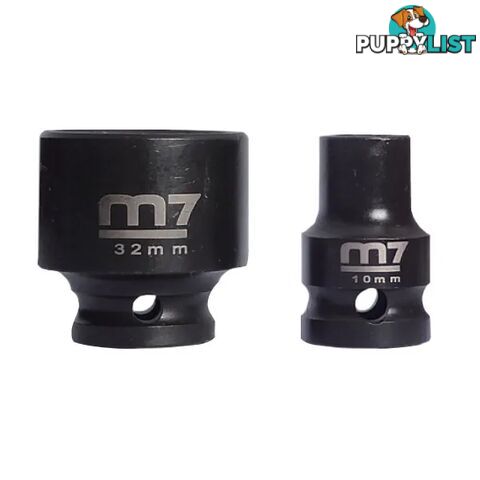 Impact Socket With Hang Tab 1/2" Drive 6 Point 30mm M7 M7-MA411M30