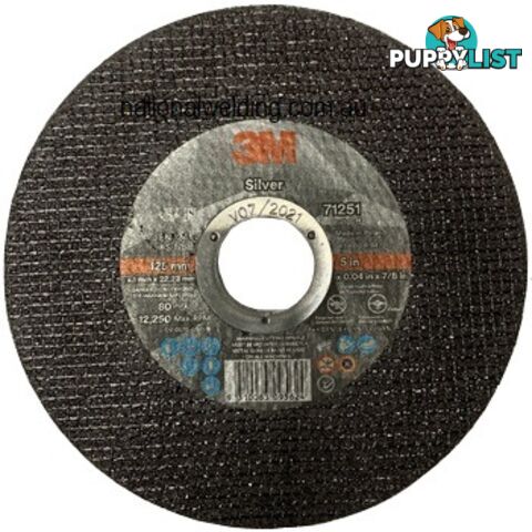 Silver Cut-Off Wheel 125 x 1 x 22.23mm 3M UU00959711-1 Pack of 25