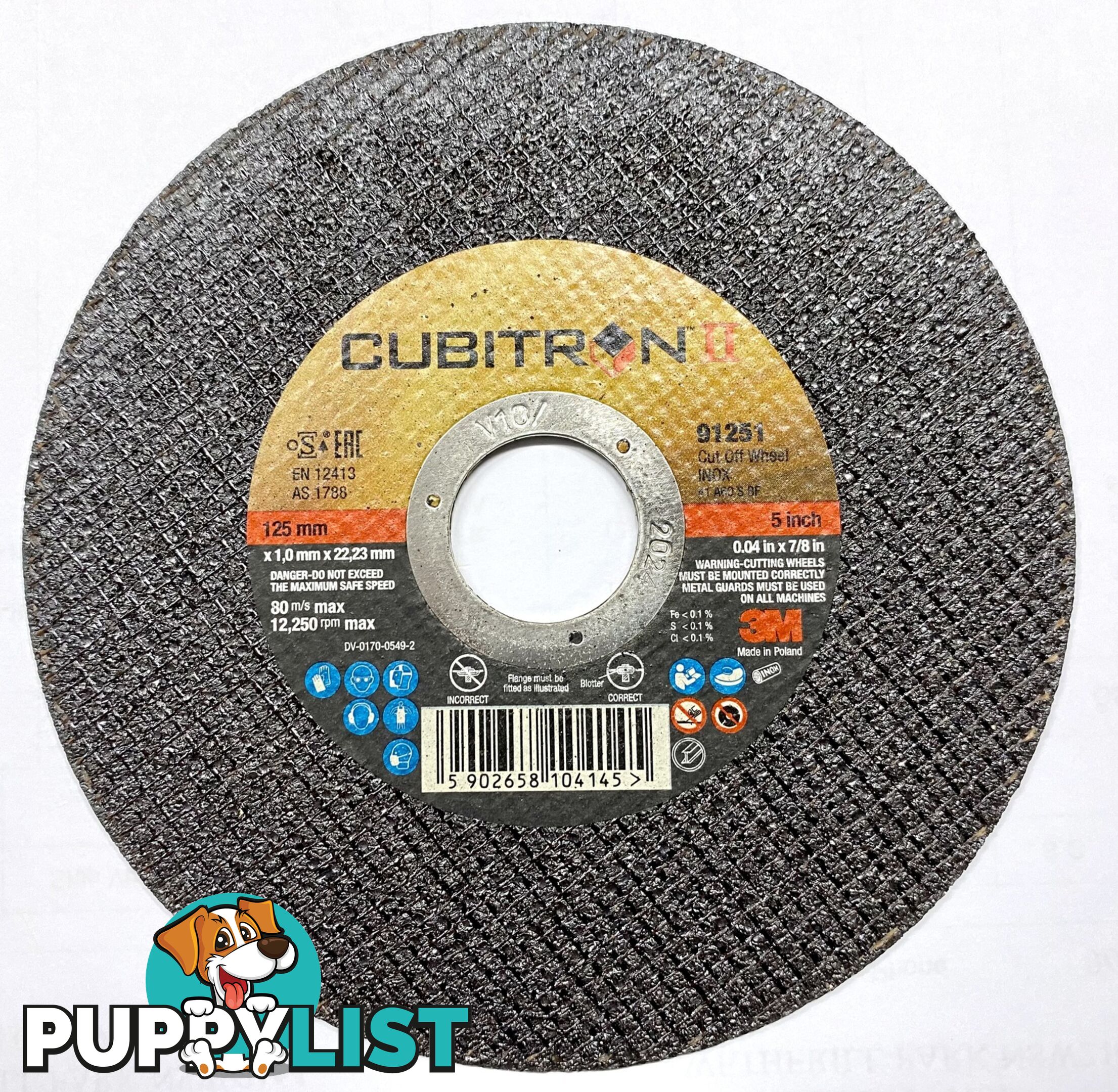 Cubitron II Cut-Off COW Wheels 125 x 1 x 22.23mm UU009069525-25 (91251) Pack of 25