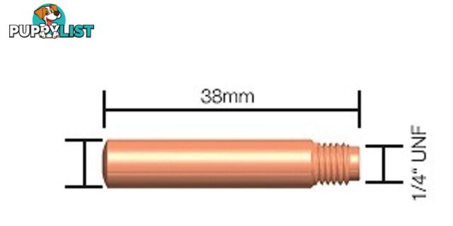 2.0mm Contact Tip Standard Duty (Tweco Style 2 & 4) 14-564 Pkt : 10