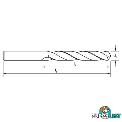 Drill D108 11.5m Jobber HD DIN338 HSS-Co. S/Pt Carded Sutton Tools D1081150