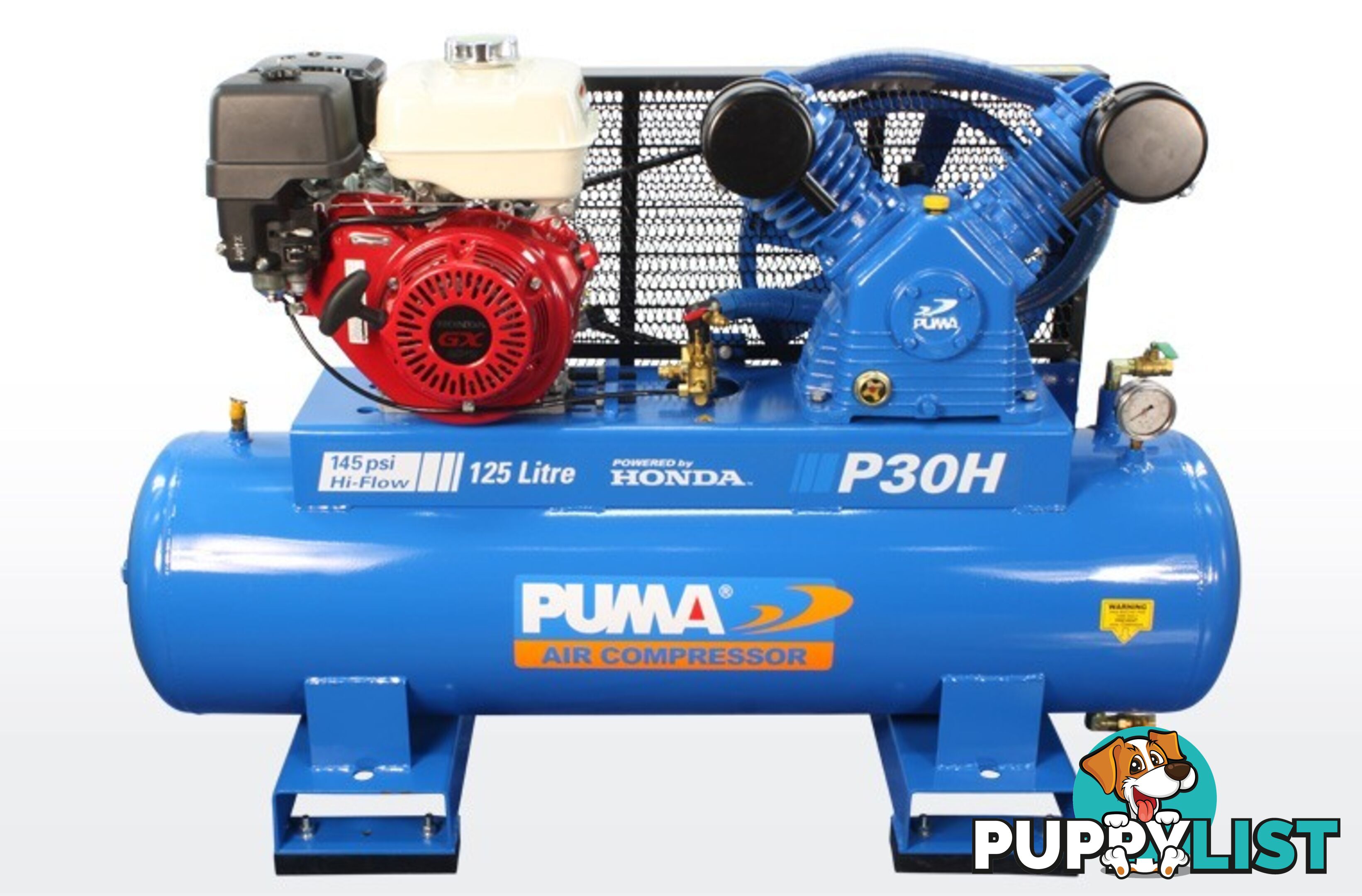 Air Compressor 125 Litres Honda Petrol Puma PU P30H