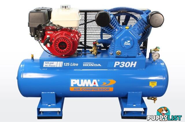 Air Compressor 125 Litres Honda Petrol Puma PU P30H