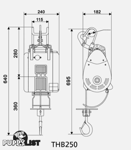 Compact Wire Rope Builders Hoists