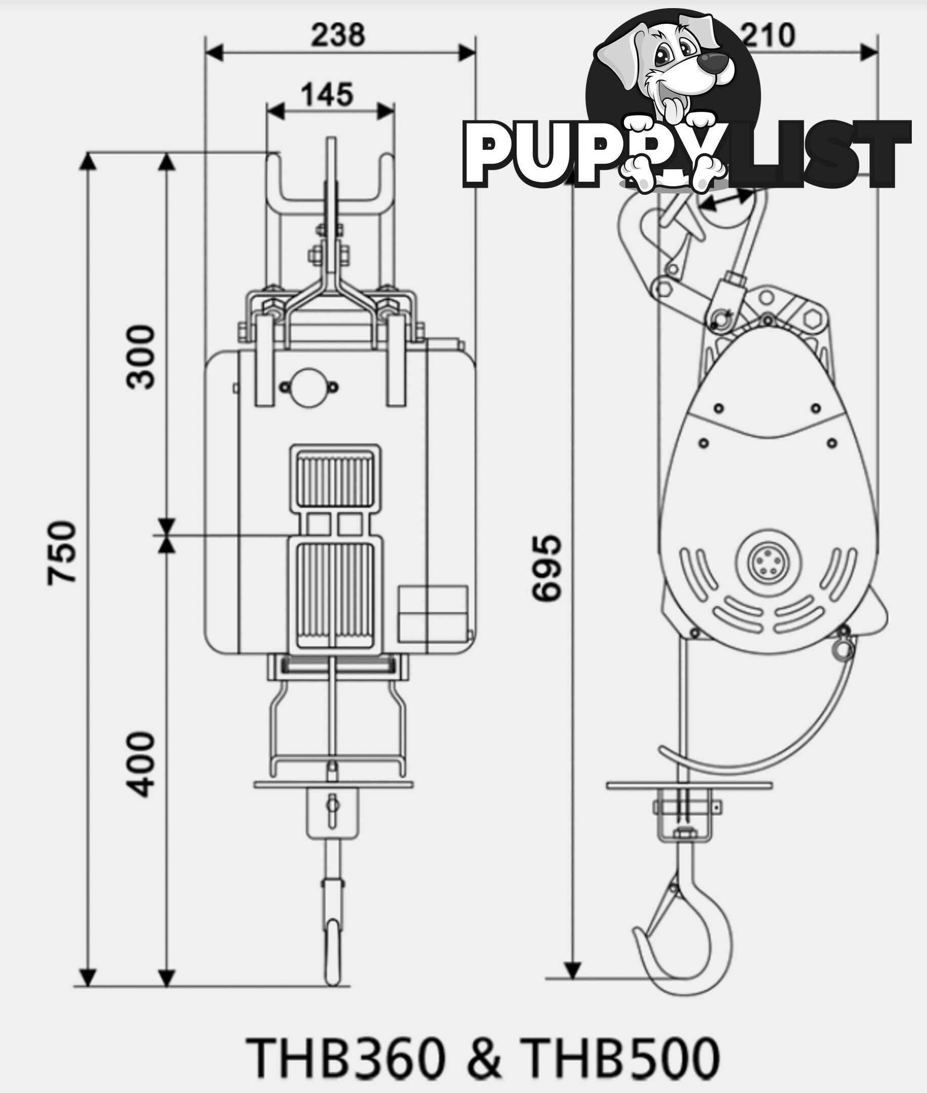 Compact Wire Rope Builders Hoists