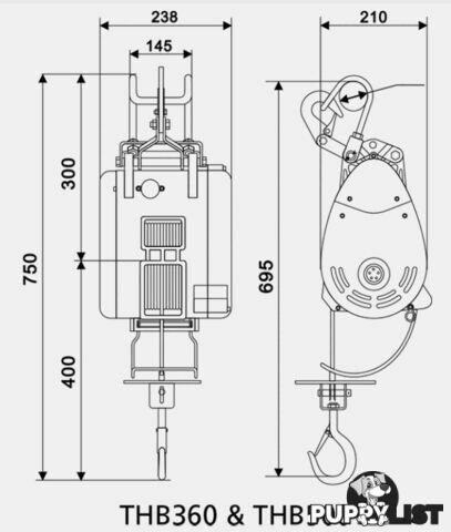 Compact Wire Rope Builders Hoists