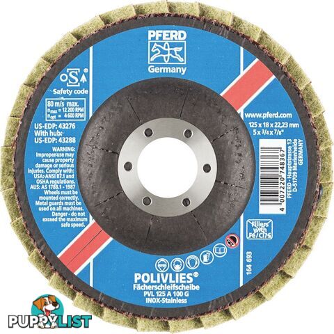 Surface Conditioning Flap Disc 125mm PVL 125 A Pferd 44694111_ Each