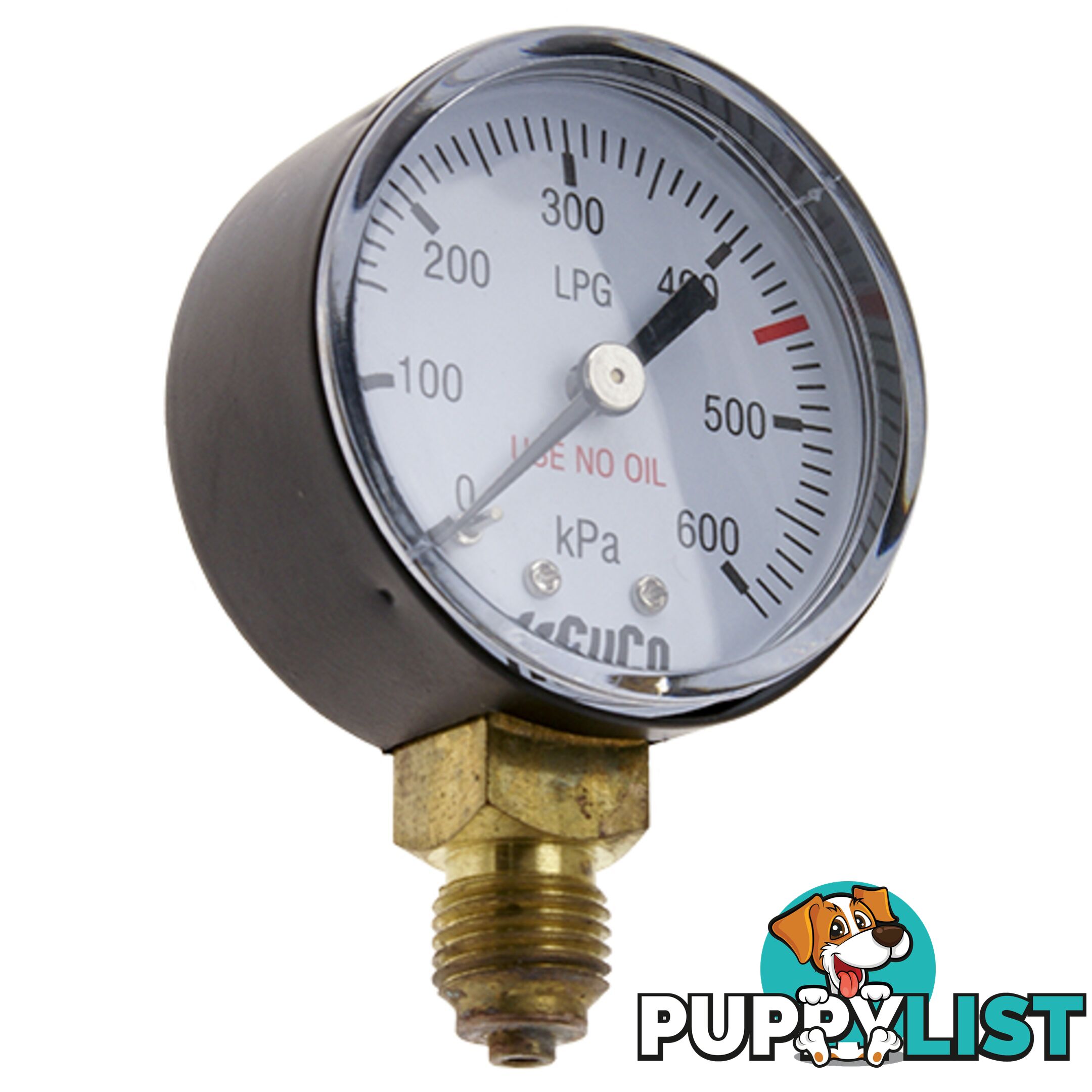 Pressure Gauge 0 - 600 kPa LPG 1/4" BSPP For RZ- Regulators