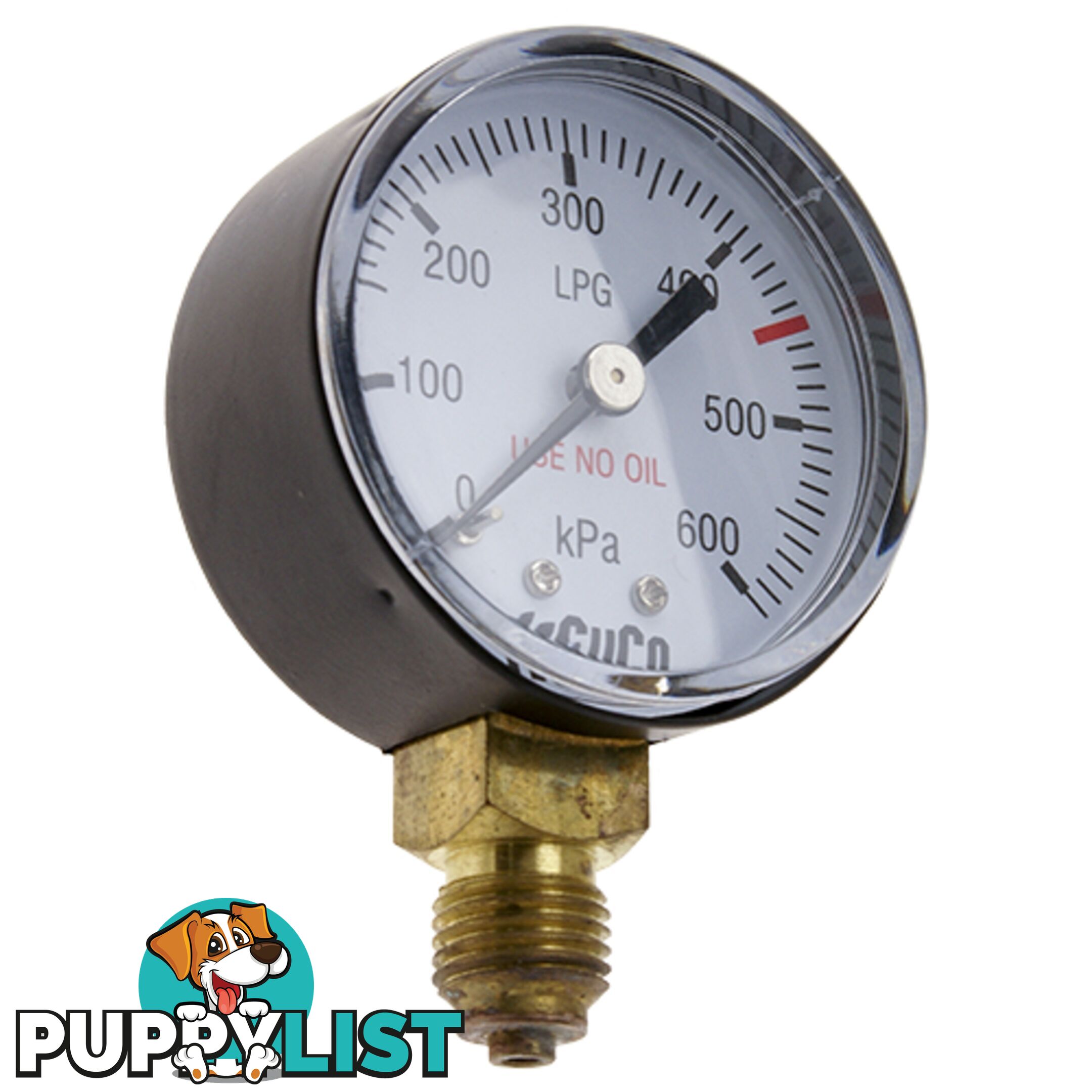 Pressure Gauge 0 - 600 kPa LPG 1/4" BSPP For RZ- Regulators