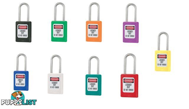 Global Zenex Thermoplastic Safety Padlocks 35mm X 38mm Masterlock S31_