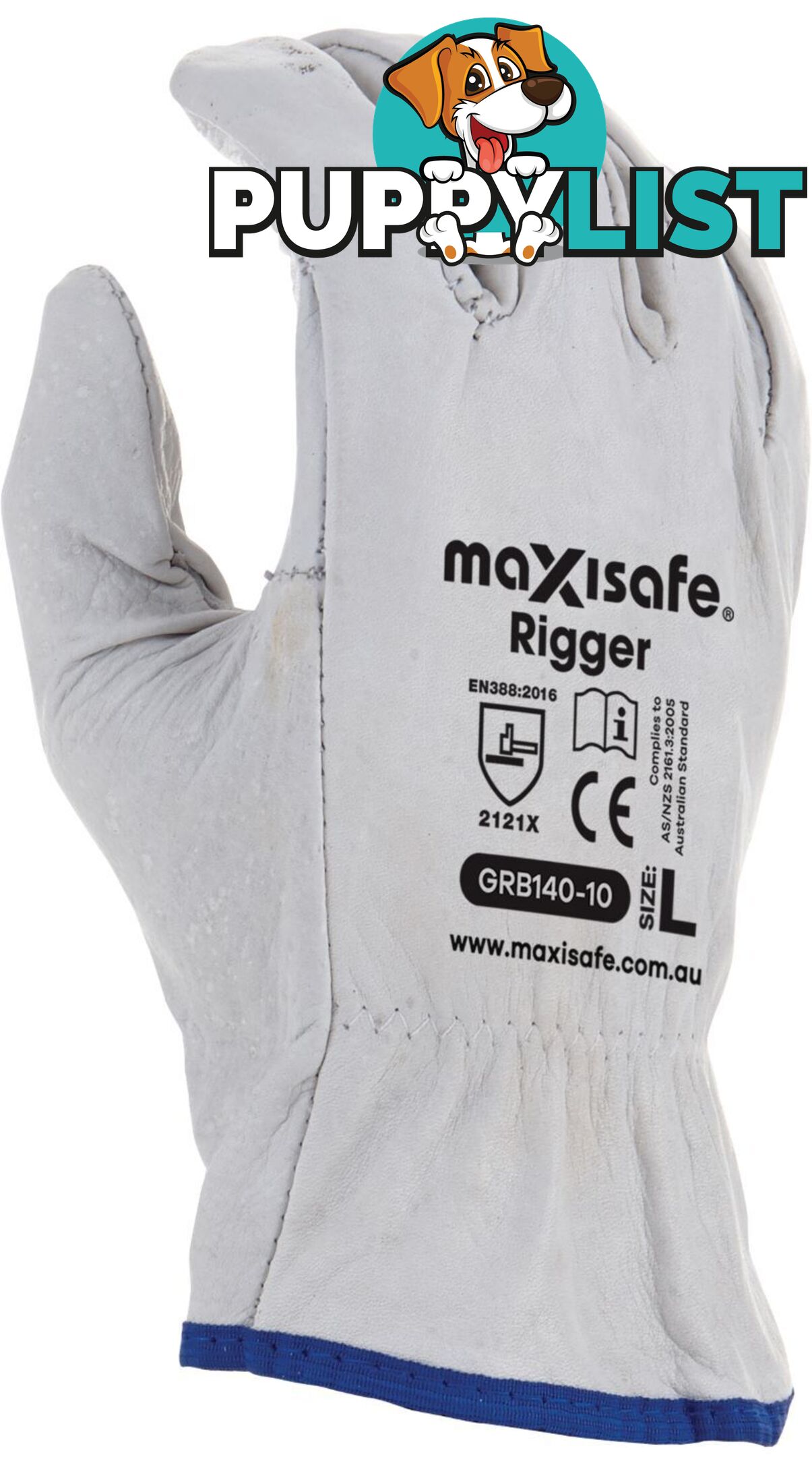 X-Large Rigger Gloves Full Cow Grain Leather Maxisafe GRB140-11