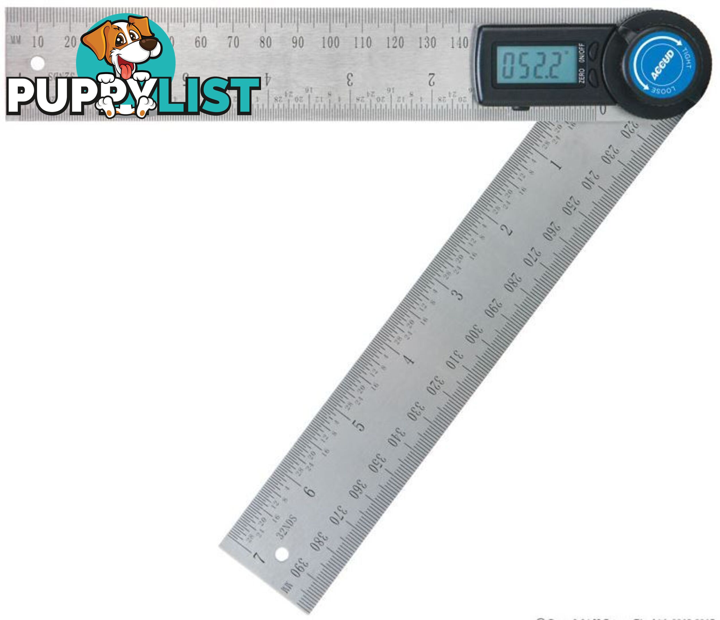 360Â° Protractor & 200mm Combination Ruler Accud AC-821-008-01