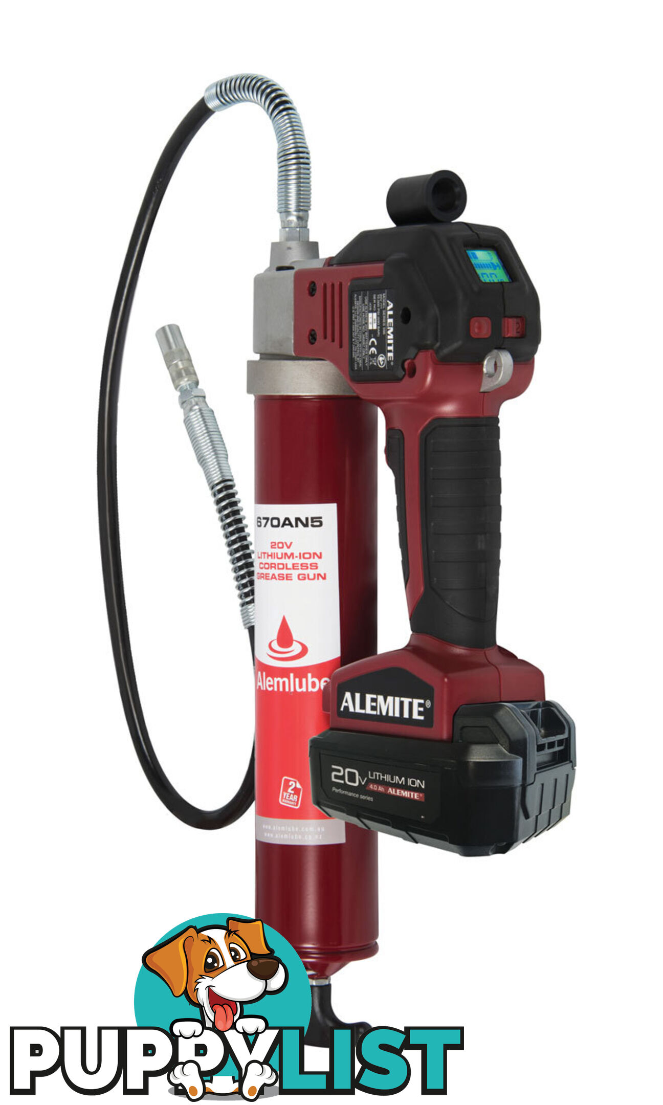 Battery Grease Gun 20V Lithium-ion (Skin Only) Alemlube 670AN5