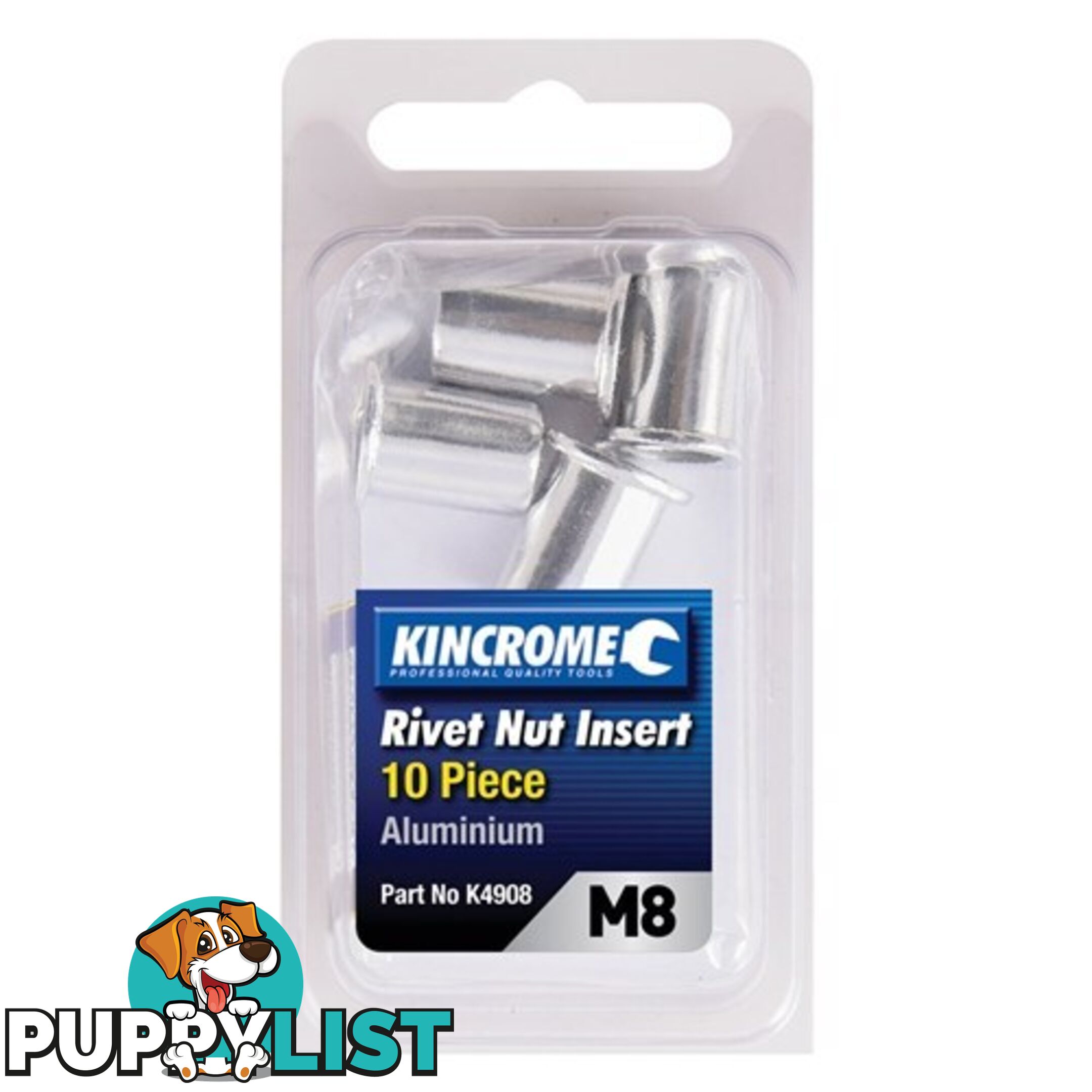 Rivet Nut Insert M8 (Aluminium) - 10 Pack Kincrome K4908