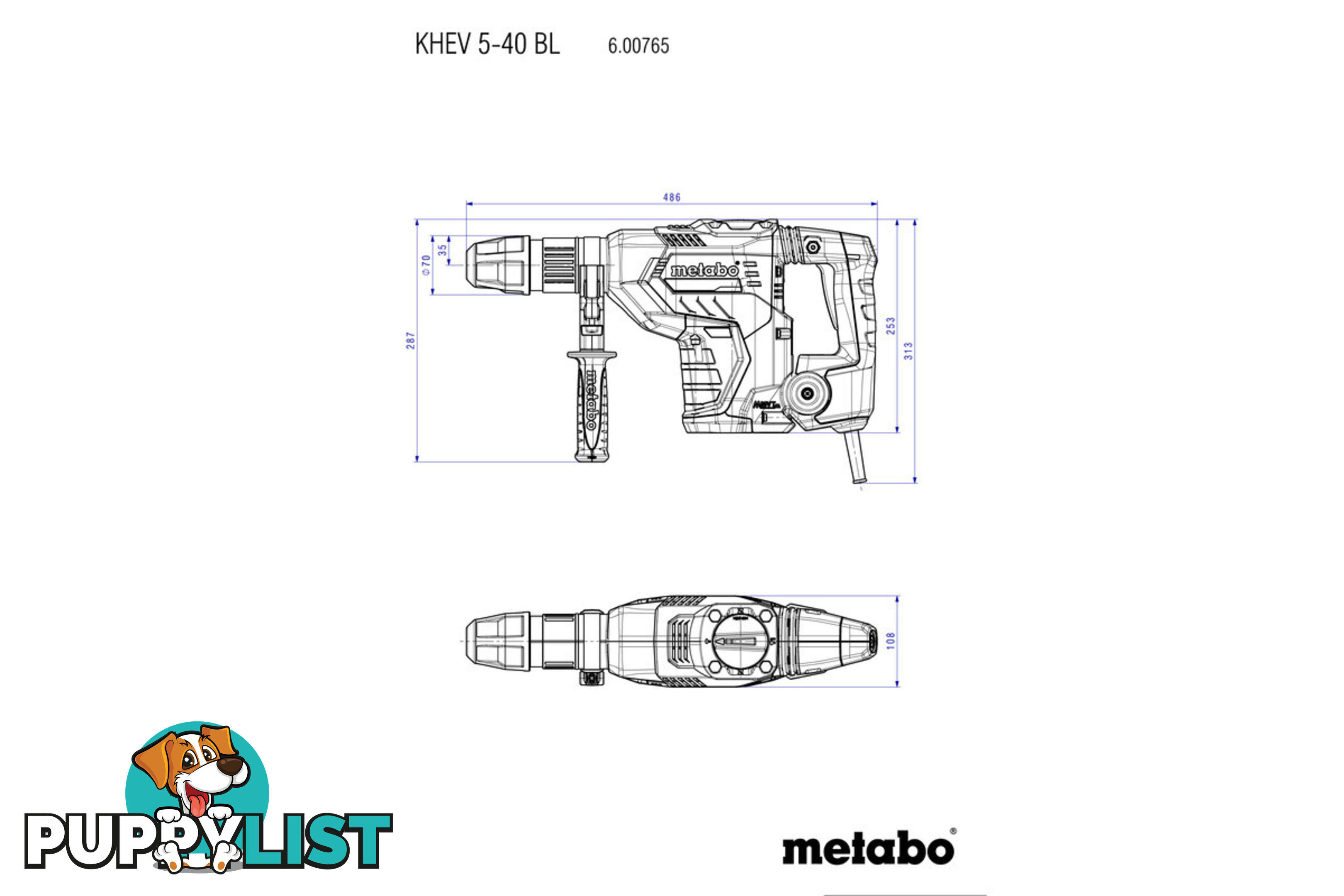 Metabo KHEV 5-40 BL 600765500 Combination Hammer