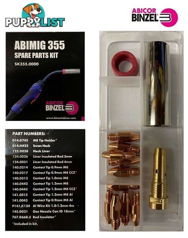 Abimig 355 Spare Parts KIT Binzel SK355.0000