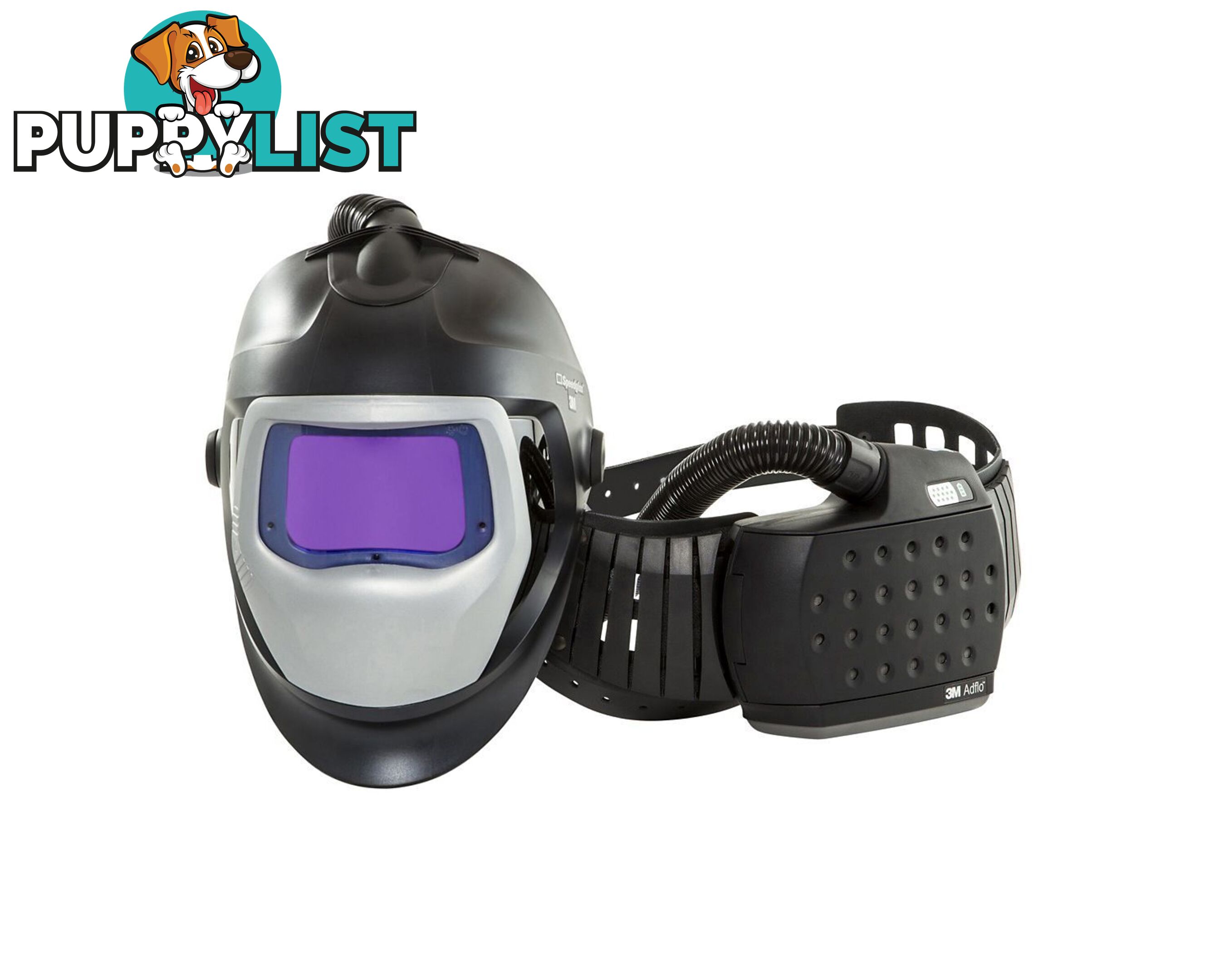 Welding Helmet 9100 Air with Heavy-Duty Adflo PAPR 3Mâ¢ Speedglasâ¢ 507726HD