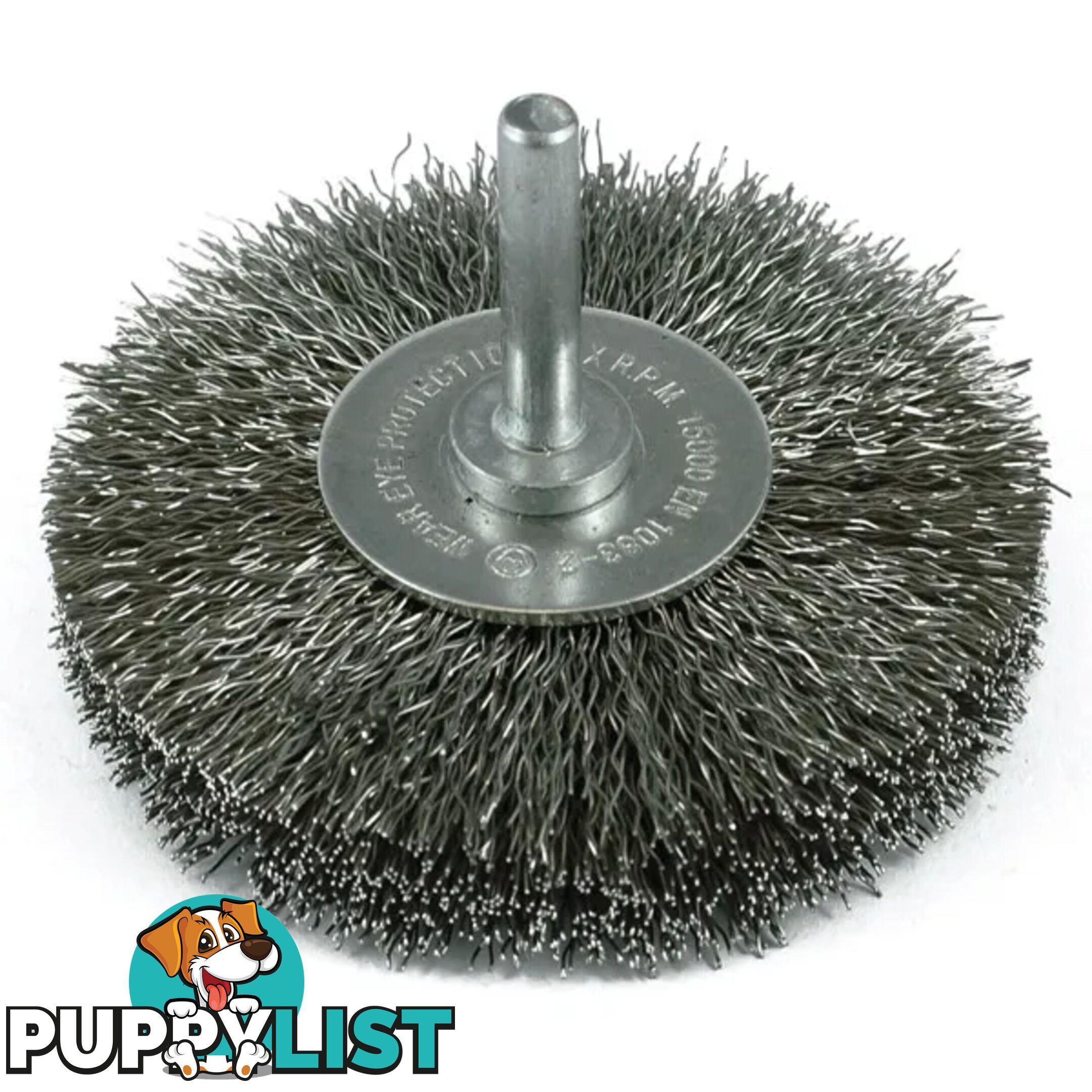 Crimp Wire Wheel Brush Stainless Steel 75mm X 18mm Thickness With 1/4" Round Shank ITM TM7014-175