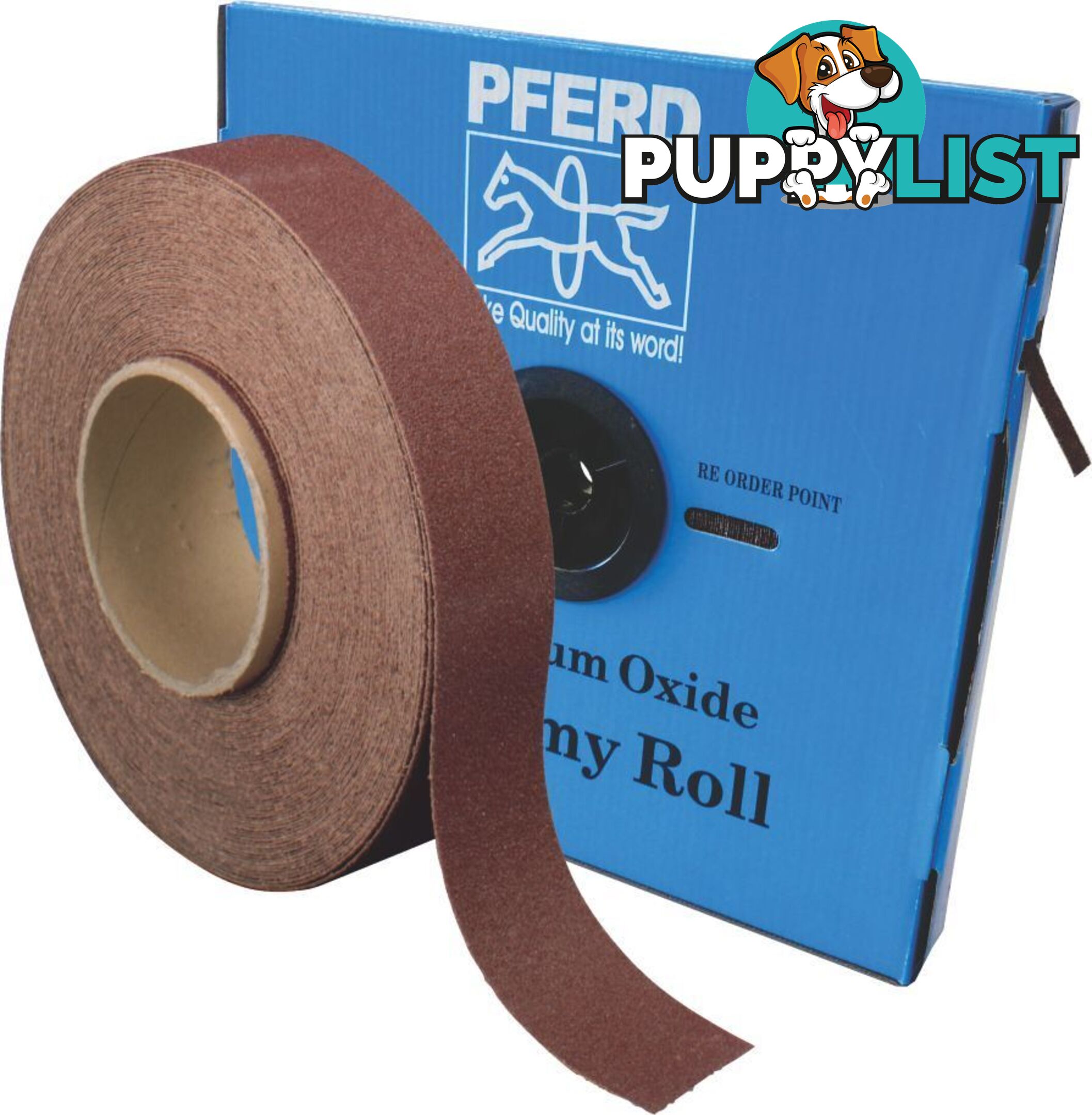 Economy Roll General Purpose Aluminium Oxide 40mm x 50 Metres 320 Grit Pferd 47300048