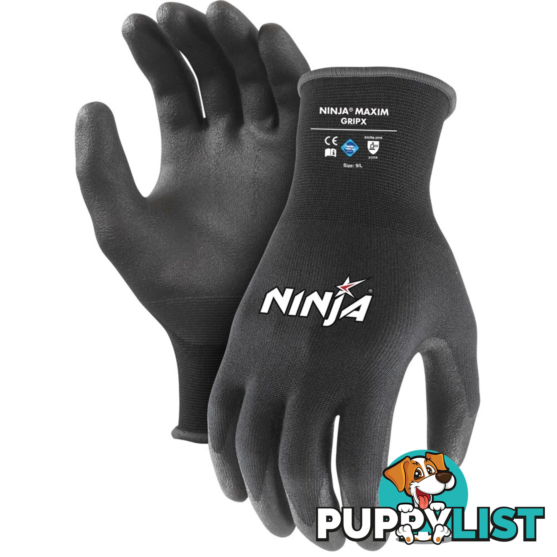 Black Ninja HPT GripX Glove Small NIGRPXHPTBK000S