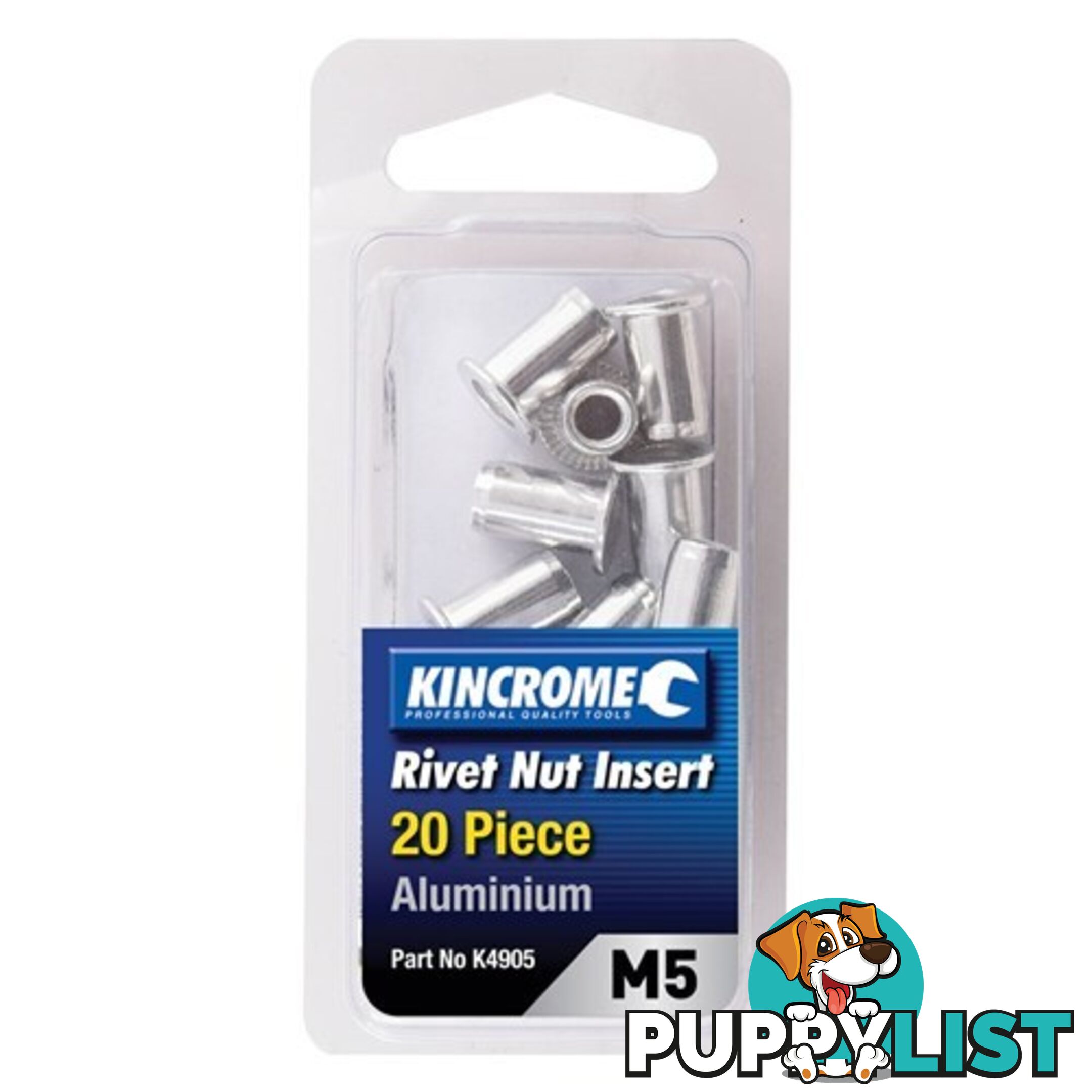 Rivet Nut Insert M5 (Aluminium) - 20 Pack Kincrome K4905