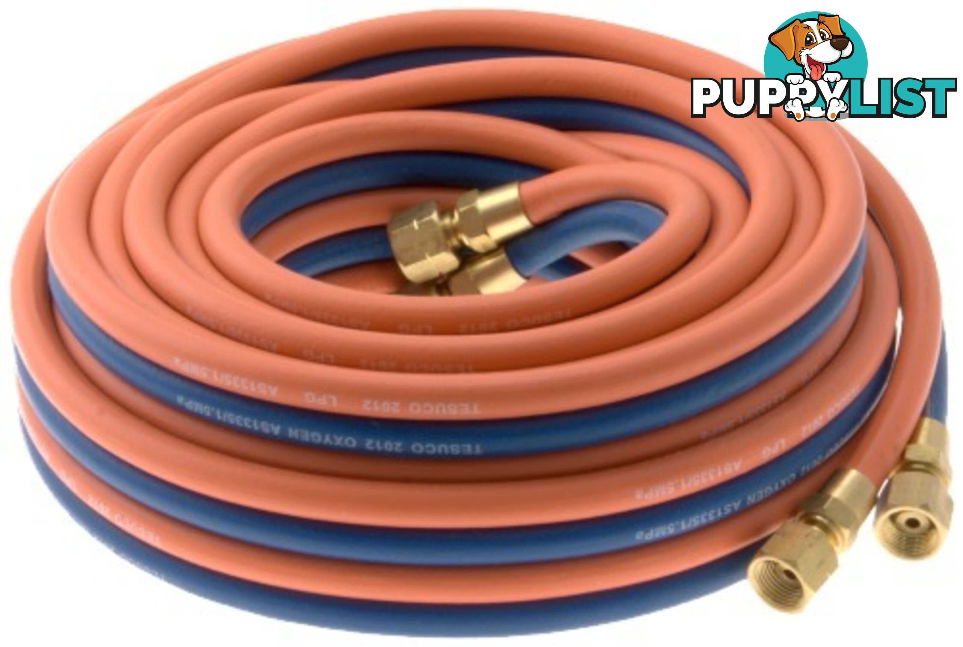 Twin Hose Oxygen / LPG 10 Metre Coil 5mm ID HA1005-OLP GWTWOL10 400178 UFLPGTH10M