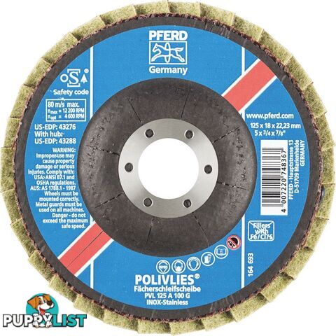 Surface Conditioning Flap Disc 125mm PVL 125 A Pferd 44694111_ Each